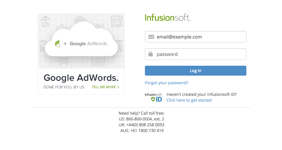 login to infusionsoft