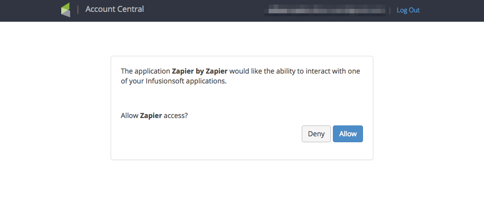 allow zapier access to infusionsoft