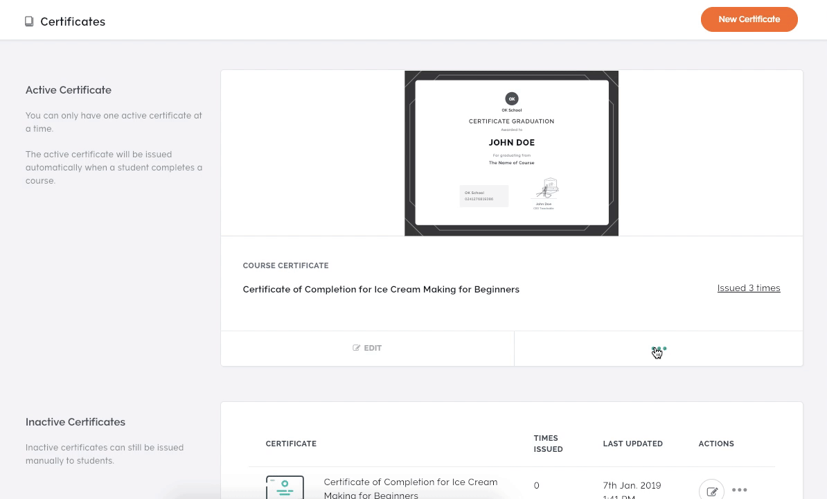 certificates of completion teachable
