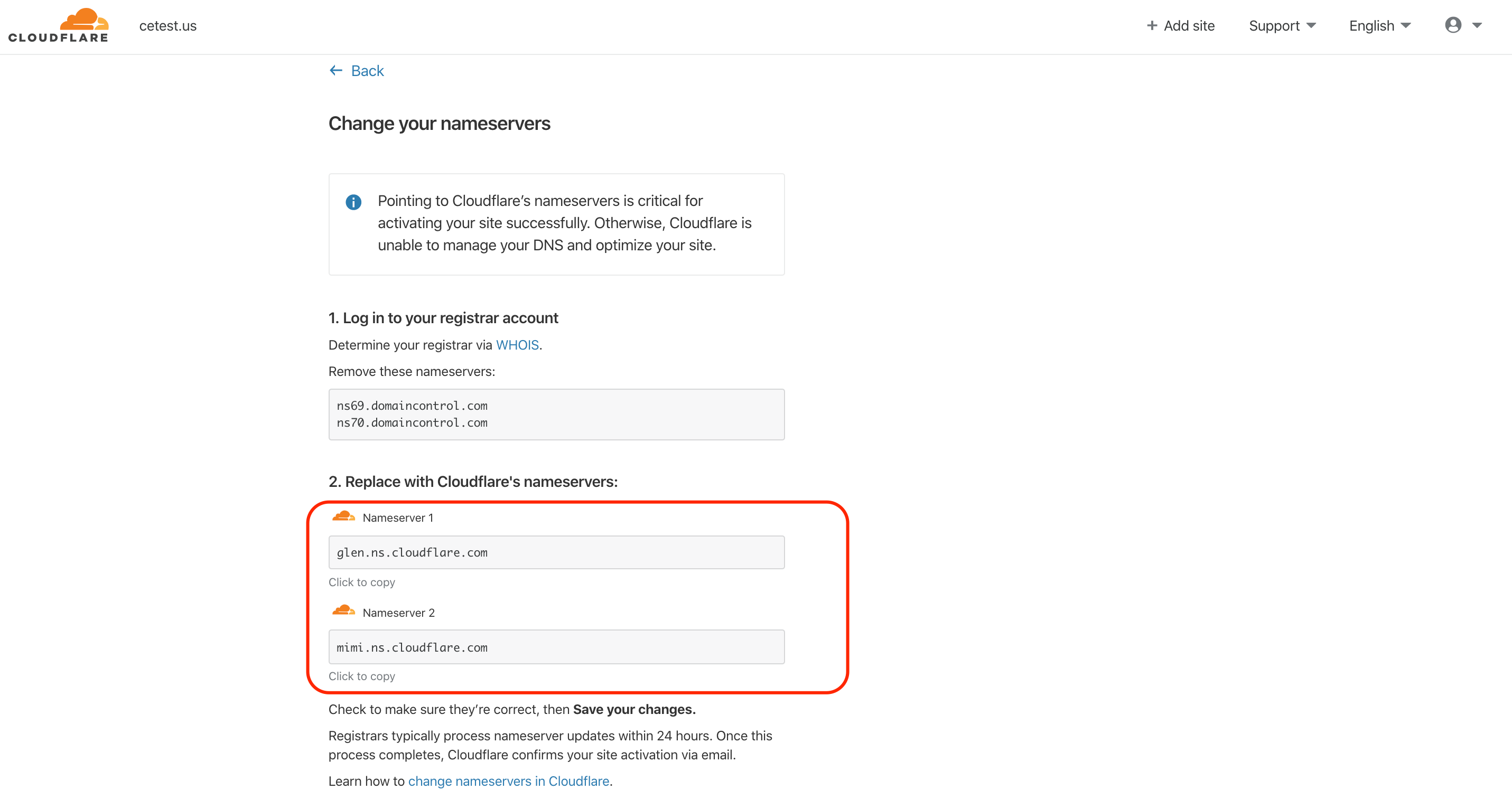 Domain whois State / Country not private - Registrar - Cloudflare