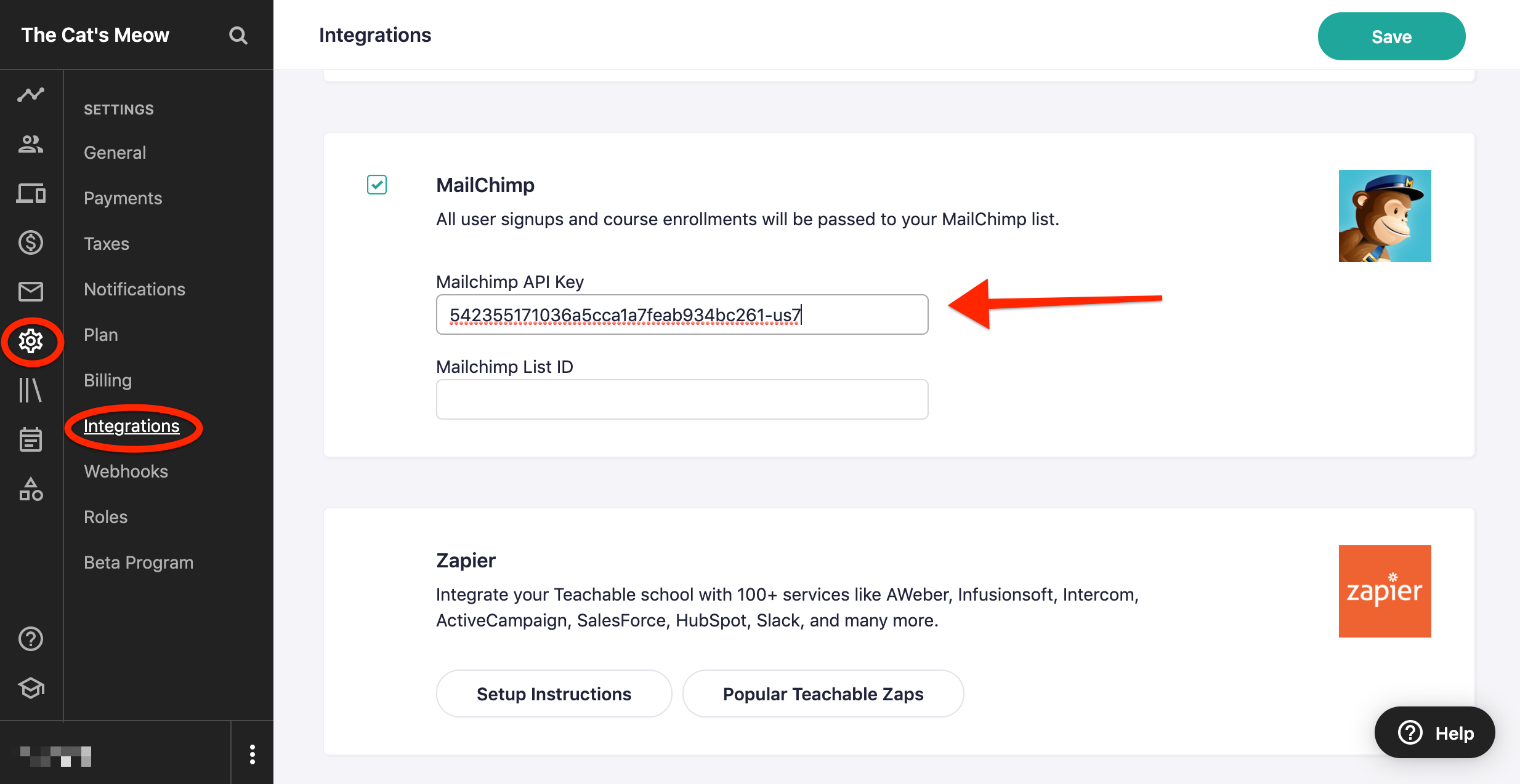 Teachable: marketing features
