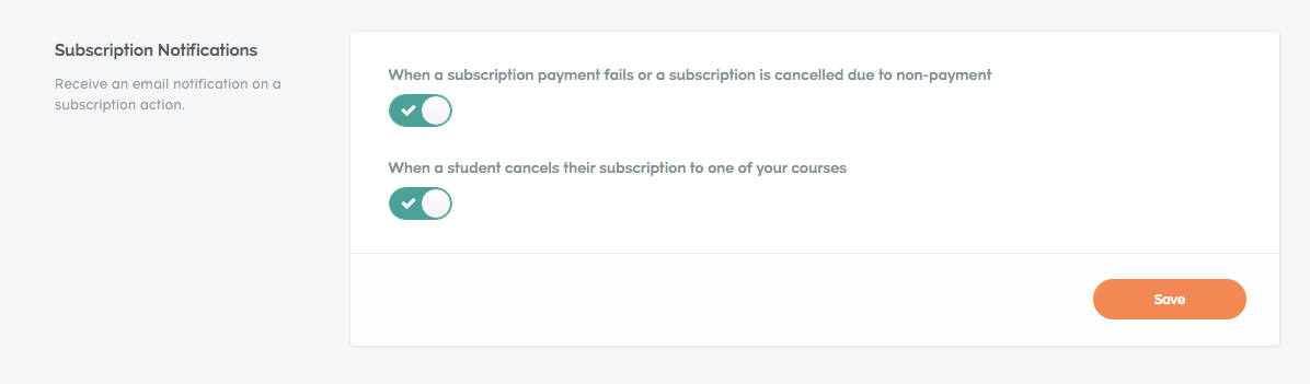 subscription notifications